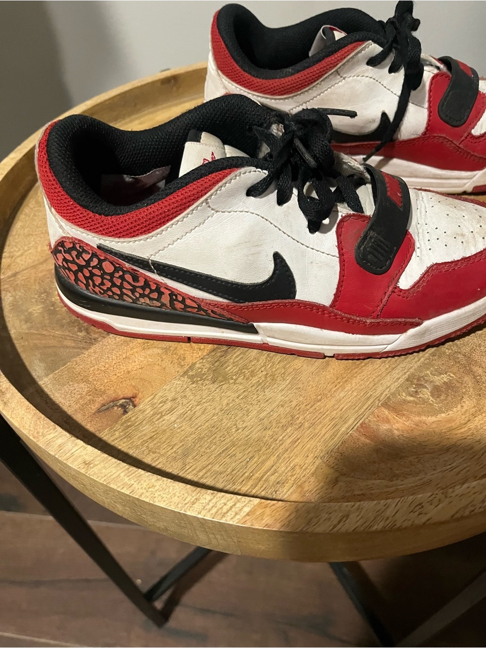 Nike Jordan Kids Red, White and Black Low-Top Sneakers - Picture 2 of 5
